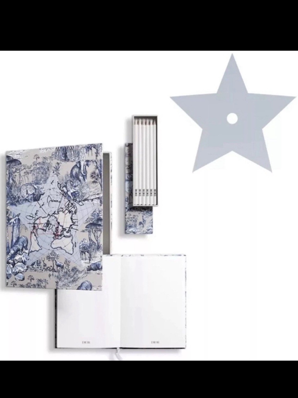 DIOR Exclusive Around The World Notebook & Pencils Stationary Set